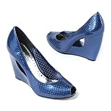 BCBGirls Proud Perforated Peep-Toe Wedge