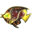 Colorful Flounder Fish Brooches