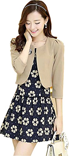 ツーピース スカート スーツ ノースリーブ ジャケット ワンピース 長袖 小花 花柄 フラワー OL 通勤 オフィス デート 入学式 卒業式 カジュアル キュート エレガンス レディース 秋物 冬物 可愛いスカーフ付き R515