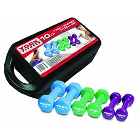 York Vinyl Fitbell Kit in a Case - 10 kg
