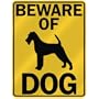 BEWARE OF " IRISH TERRIER " PARKING SIGN DOG