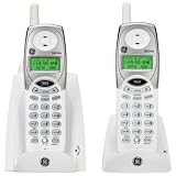 GE Cordless 2.4 GHz 27831GE2 Phone with Dual Handsets and Call Waiting Caller ID - White