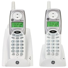GE Cordless 2.4 GHz 27831GE2 Phone with Dual Handsets and Call Waiting Caller ID - White by General Electric