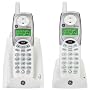 GE Cordless 2.4 GHz 27831GE2 Phone with Dual Handsets and Call Waiting Caller ID - White