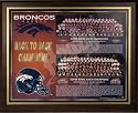 1997 and 1998 Denver Broncos NFL Football Back to Back Super Bowl Championship 13x16 Plaque