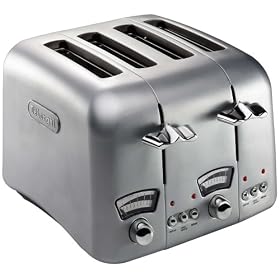 De'Longhi CT04R Argento Toaster, 4 Slice