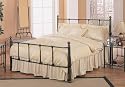 Antique Metal Finish Queen Size Headboard and Footboard