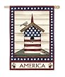Americana Birdhouse Silk Reflections Regular Size Flag