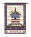 Americana Birdhouse Silk Reflections Regular Size Flag