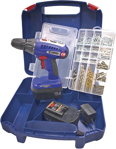 Campbell Hausfeld DG151905CK 19.2-Volt Ni-Cad 3/8-Inch Cordless Drill/Driver Kit with 250-Piece Assessory Kit