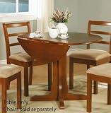 Double Drop Leaf Dining Table - Medium Brown Finish