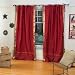 Indo Maroon Tie Top Sari Sheer Curtain (43 in. x 84 in.)