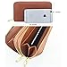 Hoxis Generous Double Zip-around Faux Texture Leather Organizer Wallet/ Office Lady Wristlet, Black