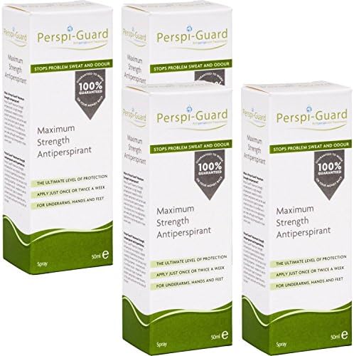 4 x Perspi-Guard Maximum Strength Antiperspirant Spray 50ml for Sweat Control Remarkably effective at preventing sweat &amp; eliminating body odour