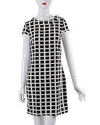 Sexy Spring Summer Short Sleeves Polyester Belted Knee Length Party Dress 