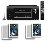 Denon AVR-1613 5.1 Channel 3D Home Theater Receiver Plus (3) Pairs of Polk Audio RC65i 2-Way 6.5-inch In-Wall Speakers