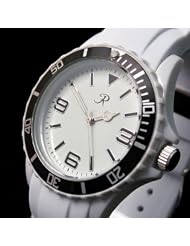 Reflex - Ladies White Anti Allergenic Rubber/Silicon Sports Watch - Large Strap (24Cm)