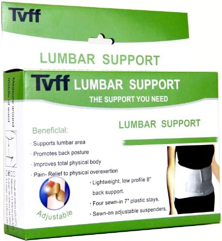 Medium TVFF White Adjustable Lumbar Support Back Brace Belt Warehouse Shipping