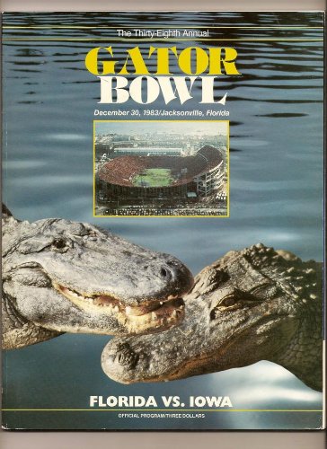 1983 Gator Bowl Game Program Florida Iowa
