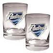 San Diego Padres MLB 2pc Rocks Glass Set - Primary Logo by Great American Products
