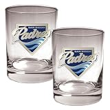San Diego Padres MLB 2pc Rocks Glass Set - Primary Logo