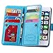 Joopapa iPhone 6 Plus Case, Luxury Fashion Pu Leather Magnet Wallet Credit Card Holder Flip Case Cover with Built-in 9 Card Slots for iPhone 6 Plus 5.5