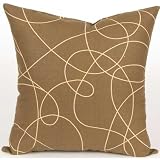 Mud Puddle Blue - Brown Print Pillow by Sweet... by Glenna Jean