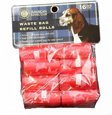 Business Bag Doggie waste bag dispenser Red (Purse) Bundled with 16 Refill Rolls
