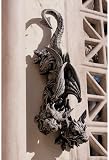 Gothic Winged Double Headed Dragon Gargoyle Wall Sculpture Statue