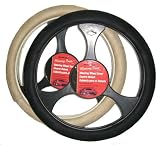 Memory Foam Soft Grip Steering Wheel Cover - Tan