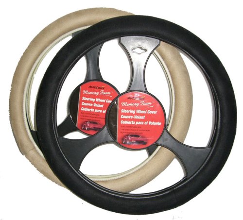 Memory Foam Soft Grip Steering Wheel Cover - Tan