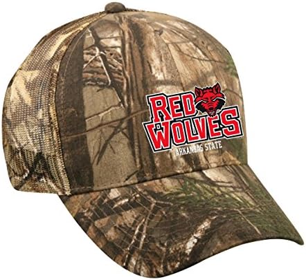 Arkansas State University Red Wolves Camo Mesh Back Cap, Realtree