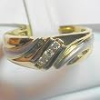 14K Two-Tone Gold Diamond Man's Ring