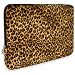 Faux-fur Leopard Animal Print Carrying Case Sleeve for Apple MacBook 15" Notebook Laptop Computer