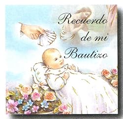 100 Baptismal Mini Remembrances Cards in Spanish - 1.5" x 2.5"
