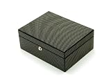 Intica Six Watch Carbon Fiber Finish Display Box #FW-1810-Carbon