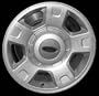 04 FORD F350 SUPER DUTY PICKUP f-350 ALLOY WHEEL RIM 17 INCH TRUCK, Diameter 17, Width 7.5, Lug 6 (5 SPOKES, THUMBPRINT INDENTATION ON END OF SPOKES), SILVER, 1 Piece Only, Remanufactured , (center ca