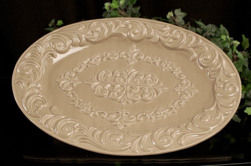 OVAL PLATTER TAUPE On Sale