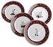 Nikko Ceramics Let It S'more Assorted Dessert/Sandwich Plates, Set of 4