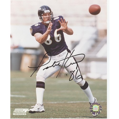 Todd Heap Autographed Baltimore Ravens (Catching Pass) 8x10 Photo