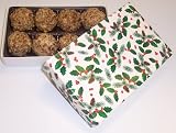 Scott's Cakes Pecan White Chocolate Truffles 1/2 Pound Holly Box