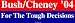 Bush/Cheney '04 For The Tough Decisions Large Bumper Sticker