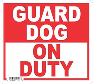 Amazon.com : Guard Dog on Duty Sign : Patio, Lawn &amp; Garden