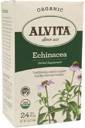 Alvita Organic Tea Bags, Echinacea, 24 pk 0.07 oz (Pack of 3)