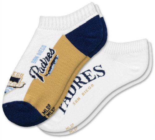 MLB San Diego Padres Men's No-Show Socks (2 Pack)