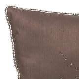 Modern Home Star Beaded Decorative Pillow - Chocolate