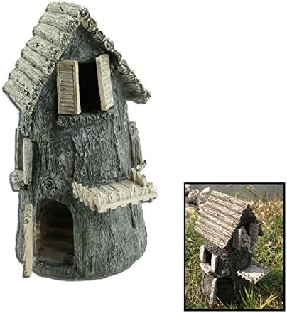 Miniature Driftwood Hide-away Fairy Cottage For Gardens, Planters, and Holiday Decor