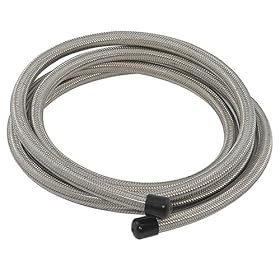 Mr. Gasket S108 Stainless Steel Braided Hose  10 Feet-Uses 8AN Fitting