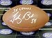 Tedy Bruschi Autographed/Hand Signed football inscribed 3x Champs