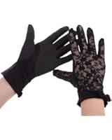 Vbiger Summer Women Sunproof Thin Lace Short Gloves for Driving